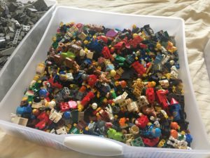 Sterilite drawer full of minifigures