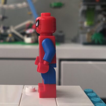 LEGO Spider-Man Minifigure with Dark Red Web Pattern, Blue Legs - Image 4