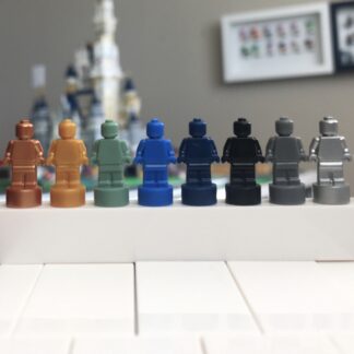 Set of 10 collectable LEGO monochrome nanofigures.