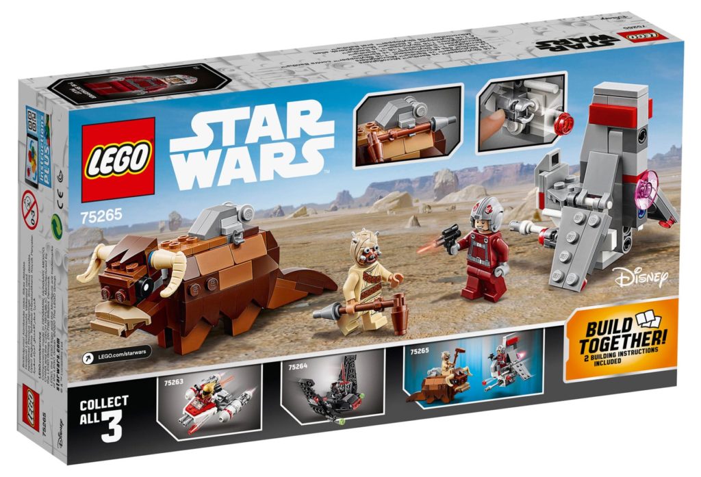 LEGO 75265 Star Wars T-16 Skyhopper Vs. Bantha Microfighter Box Back