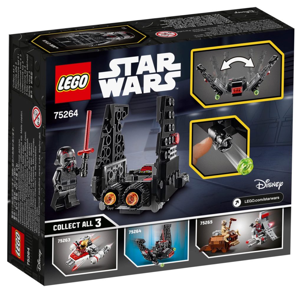 LEGO Star Wars 75264 Kylo Rens Shuttle microfighter Box Back