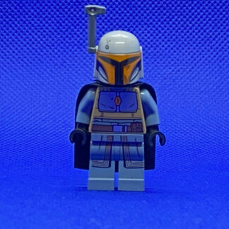 Lego Star Wars Mandalorian Tribe Warrior - Female, Black Cape, Light Bluish Gray Helmet with Antenna / Rangefinder