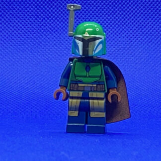 LEGO Star Wars Minifigure Mandalorian Tribe Warrior - Female, Dark Brown Cape, Green Helmet with Antenna / Rangefinder