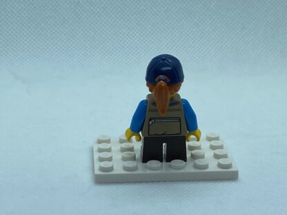 LEGO Minifigure Girl, Freckles, Dark Tan Vest Over Dark Azure Shirt, Dark Blue Cap - Image 3