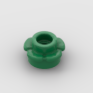 LEGO Part Green Plate, Round 1 x 1 with Flower Edge (5 Petals)