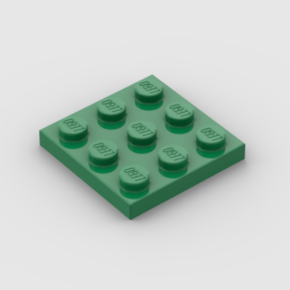 LEGO Part Green Plate, Square 3 x 3