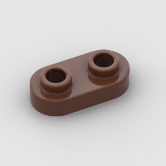 LEGO Part Reddish Brown Plate, Round 1 x 2 with Two Open Studs