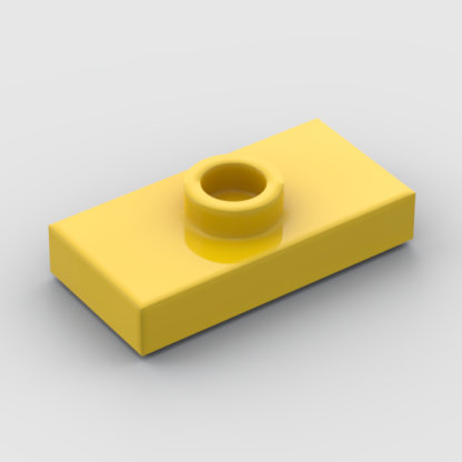 LEGO Part Yellow Plate, Modified 1 x 2 with 1 Stud with Groove (Jumper)