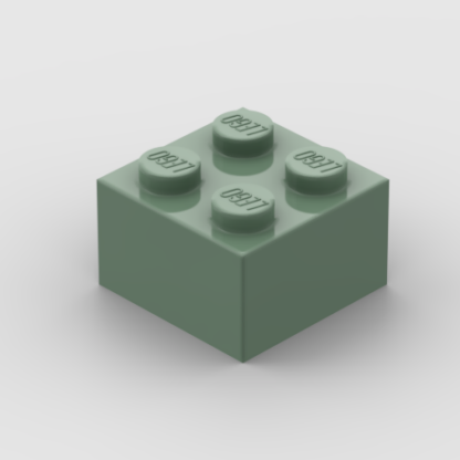 LEGO Part Sand Green Brick Brick 2 x 2