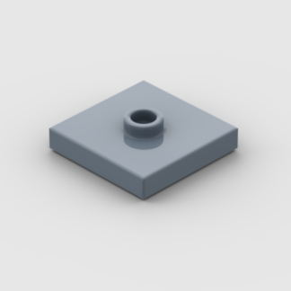 LEGO Part Sand Blue Plate, Modified 2 x 2 with Groove and 1 Stud in Center (Jumper)