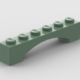 LEGO Part Sand Green Arch 1 x 6 Raised Arch