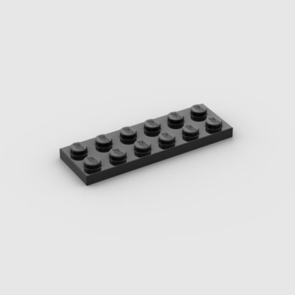 LEGO Part Black Plate 2 x 6