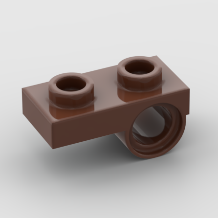 LEGO Part Reddish Brown Plate, Modified 1 x 2 with Pin Hole on Bottom ...