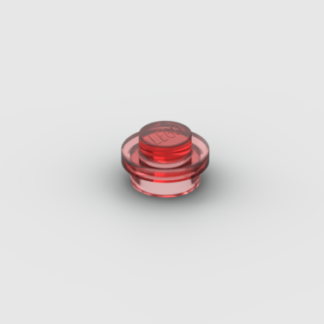 LEGO Part Trans Red Plate, Round 1 x 1