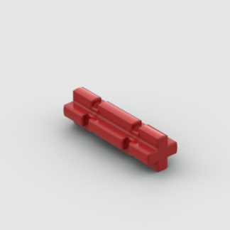 LEGO Part Red Technic, Axle 2 Notched