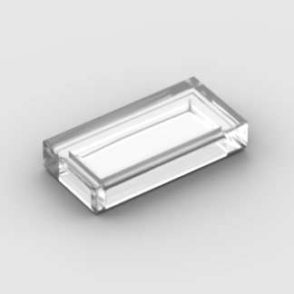 LEGO Part Trans Clear Tile 1 x 2 with Groove