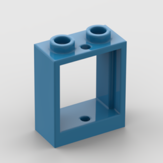 LEGO Part - Dark Azure Window 1 x 2 x 2 Flat Front