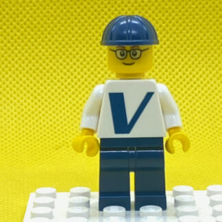 LEGO Male with Vestas Logo on Torso Minifigure - Glasses