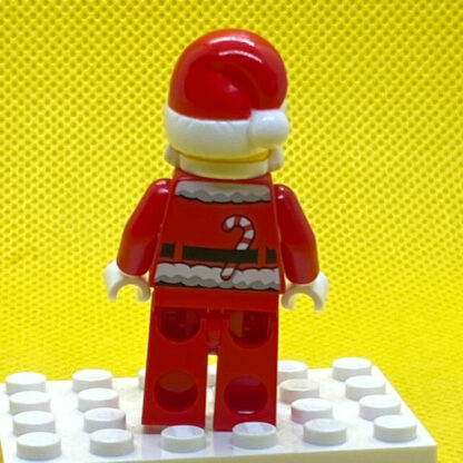 LEGO Santa Claus Minifigure - Red Legs, Fur Lined Jacket with Button, Glasses - Image 2