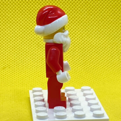 LEGO Santa Claus Minifigure - Red Legs, Fur Lined Jacket with Button, Glasses - Image 4