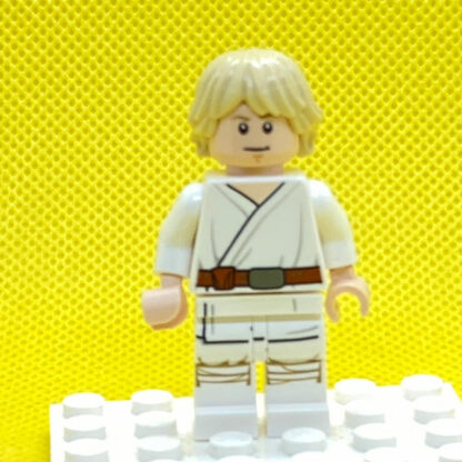 LEGO Minifigure Luke Skywalker (Tatooine, White Legs, Stern / Smile Face Print)