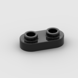 LEGO Part black Plate, Round 1 x 2 with Two Open Studs