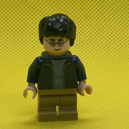 USED LEGO Minifigure Harry Potter, Dark Blue Open Jacket, Dark Tan Medium Legs