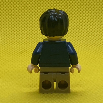 USED LEGO Minifigure Harry Potter, Dark Blue Open Jacket, Dark Tan Medium Legs - Image 4