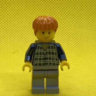 USED LEGO Minifigure Ron Weasley, Black and White Plaid Shirt