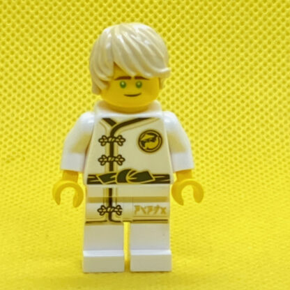 USED LEGO Ninjago Minifigure Lloyd - White Wu-Cru Training Gi, Tousled Hair