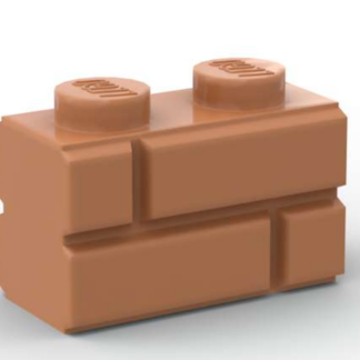 LEGO Part 1x2 Brick with Masonry Profile Medium Nougat.