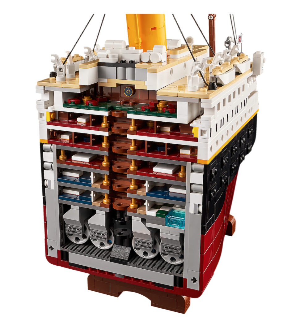 Interior details of the LEGO Titanic