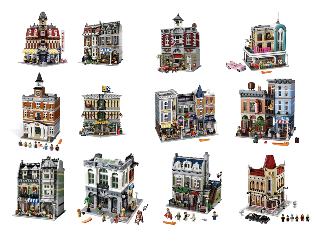 All the LEGO Modular Buildings Ever Made Brick Land