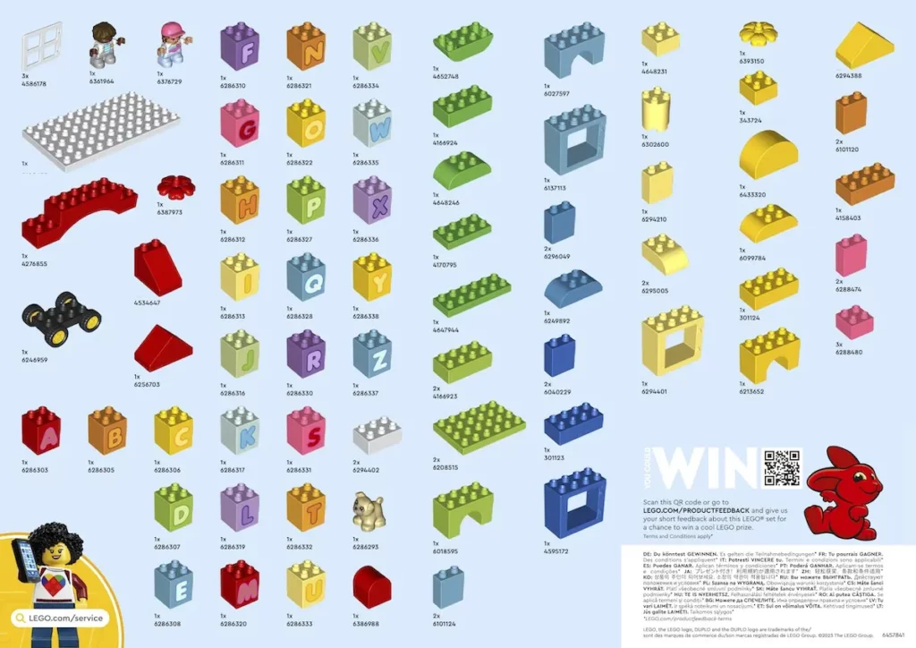 LEGO Duplo Alphabet Town Pieces