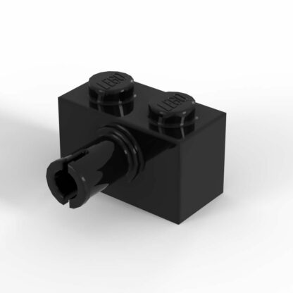 LEGO Part 1x2 Brick Modified with pin, Black