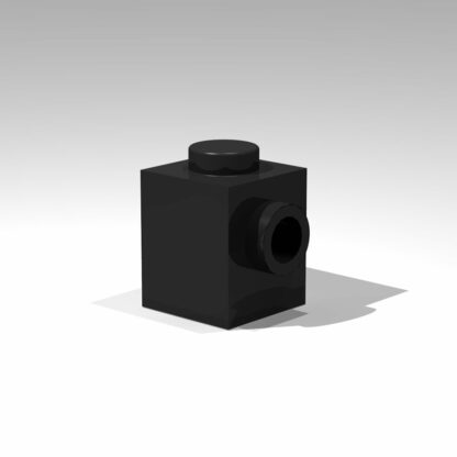 LEGO Black Brick Modified 1x1 with Stud on Side