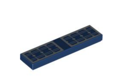 LEGO Tile 1 x 4 with Solar Panels Pattern