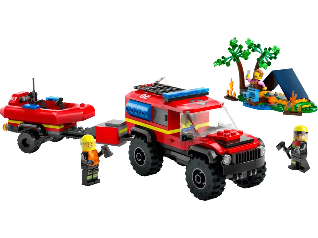 4x4 Fire Truck with Rescue Boat