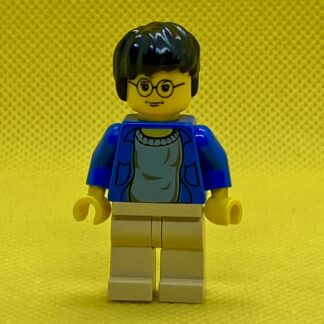 LEGO HP004 Harry Potter - Blue Open Shirt Torso, Tan Legs