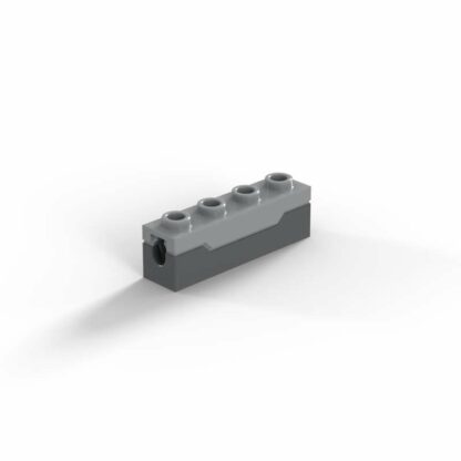 LEGO Part Projectile Launcher, 1 x 4 Spring Shooter with Light Bluish Gray Top