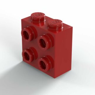 LEGO Part Red Brick Modified 1 x 2 x 1 2/3 with Studs on Side