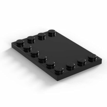 LEGO Part Black Tile Modified 4 x 6 with Studs on Edges