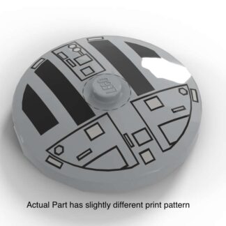 Dish 4 x 4 Inverted (Radar) with Solid Stud with Star Wars TIE Hatch Black and Dark Bluish Gray Pattern