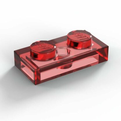 LEGO Part Trans-Red Plate 1x2