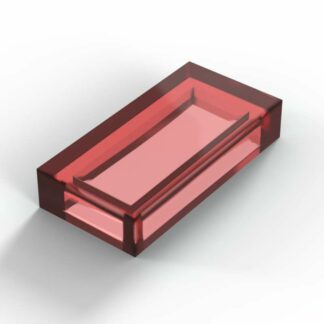 LEGO Part Trans-Red Tile 1 x 2