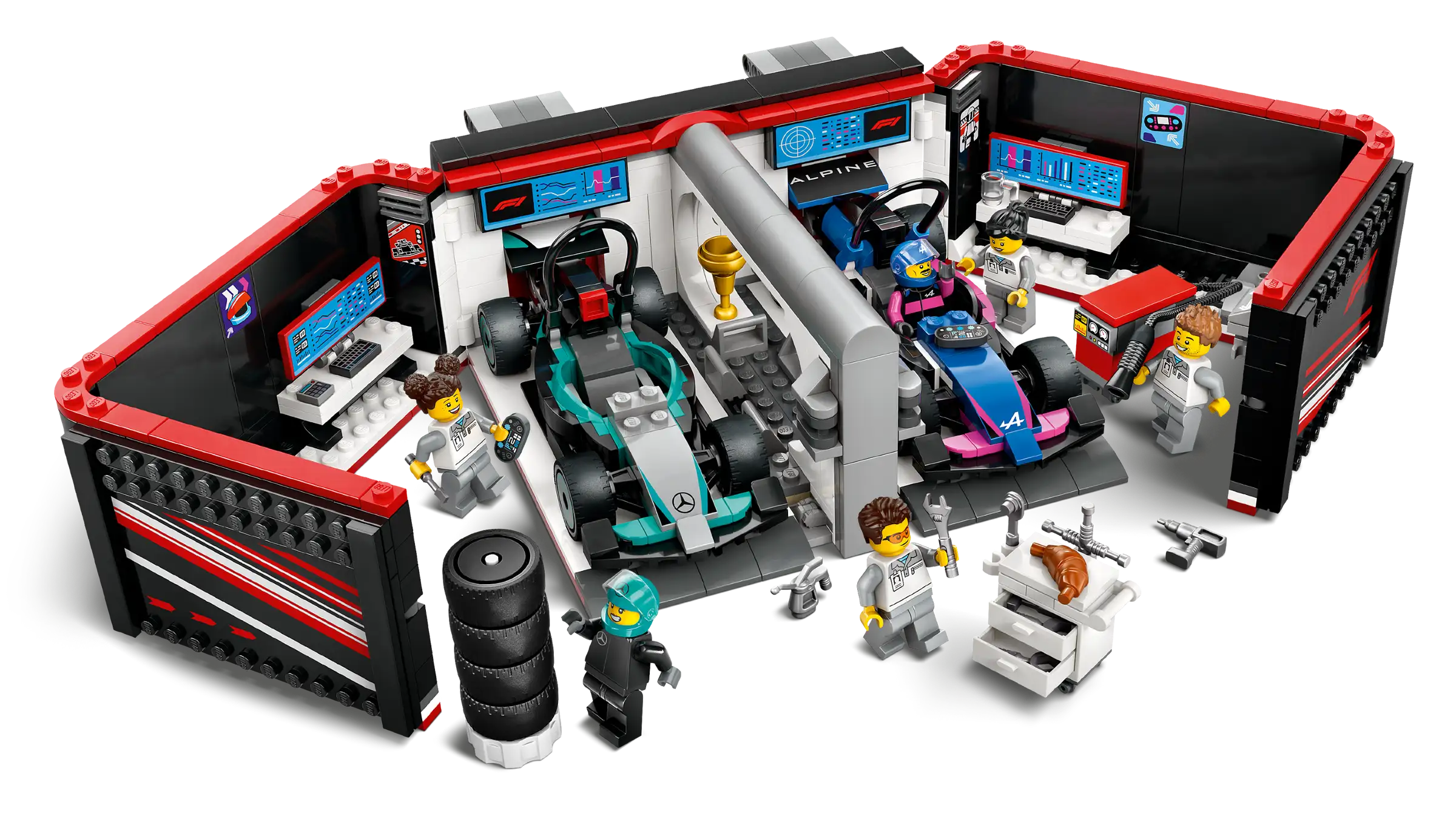 F1 Garage & Mercedes-AMG & Alpine Cars details