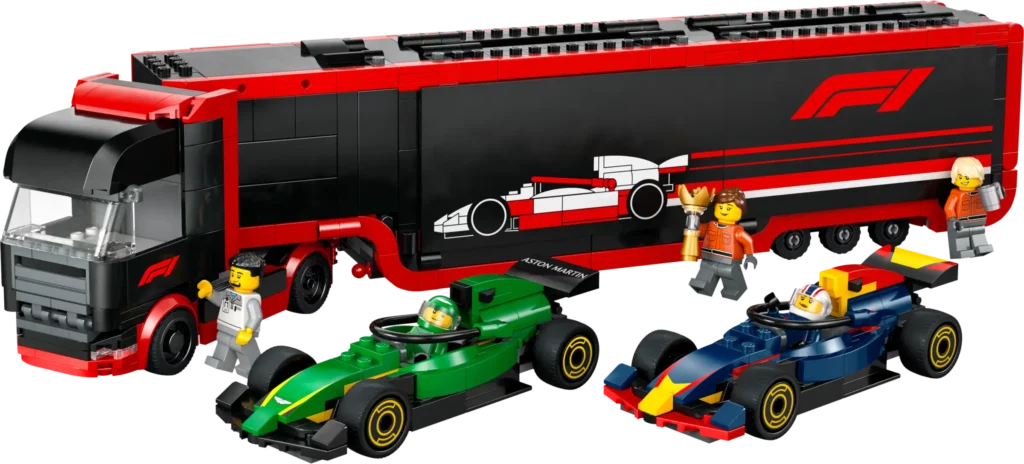 F1 Truck with RB20 & AMR24 F1 Cars