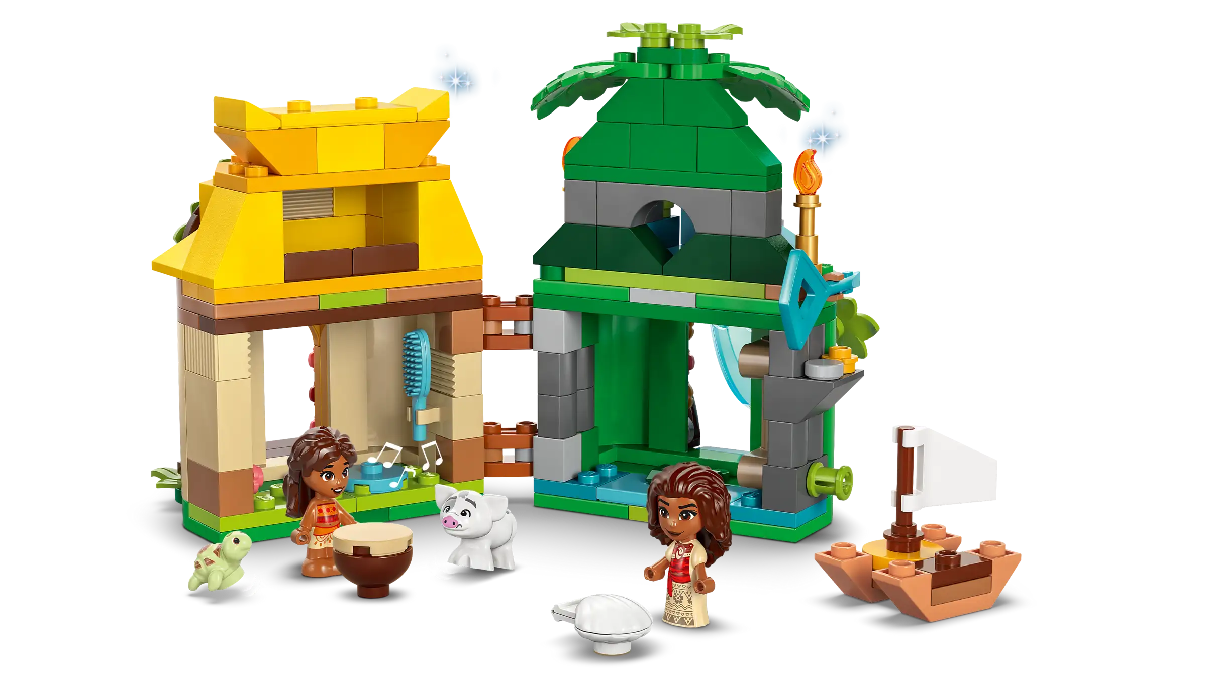 Interior of the Moana's Island Fun LEGO Set