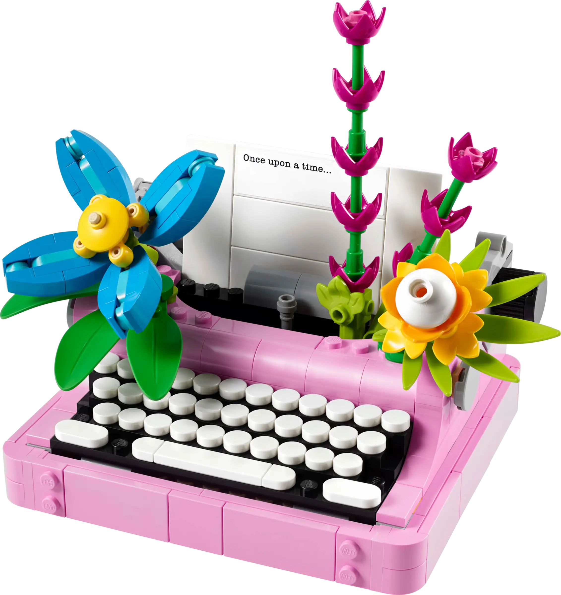 Typewriter with Flowers