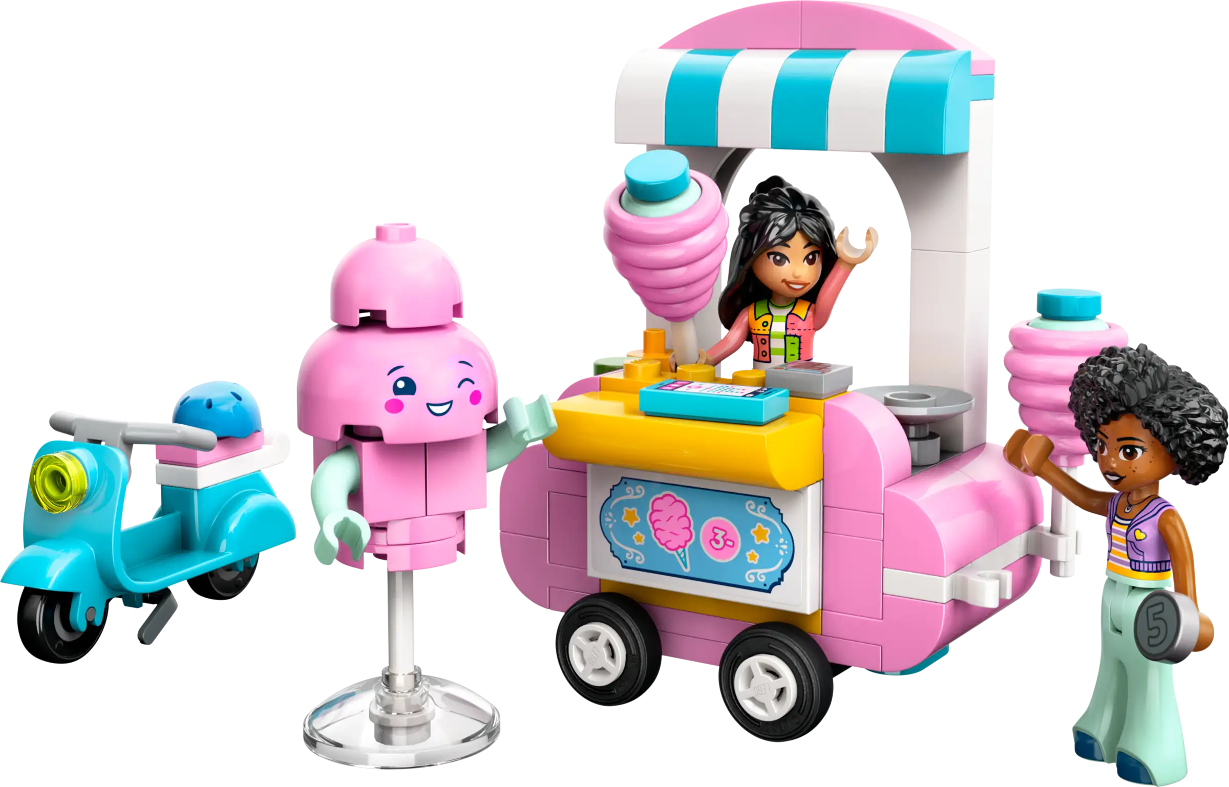 Cotton Candy Stand and Scooter: A Sweet LEGO Friends Adventure - Brick Land